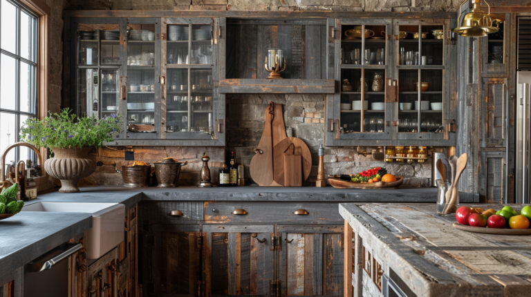 vintage rustic cabinetry