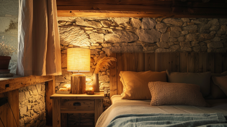 wood lamp soft bedroom lighting