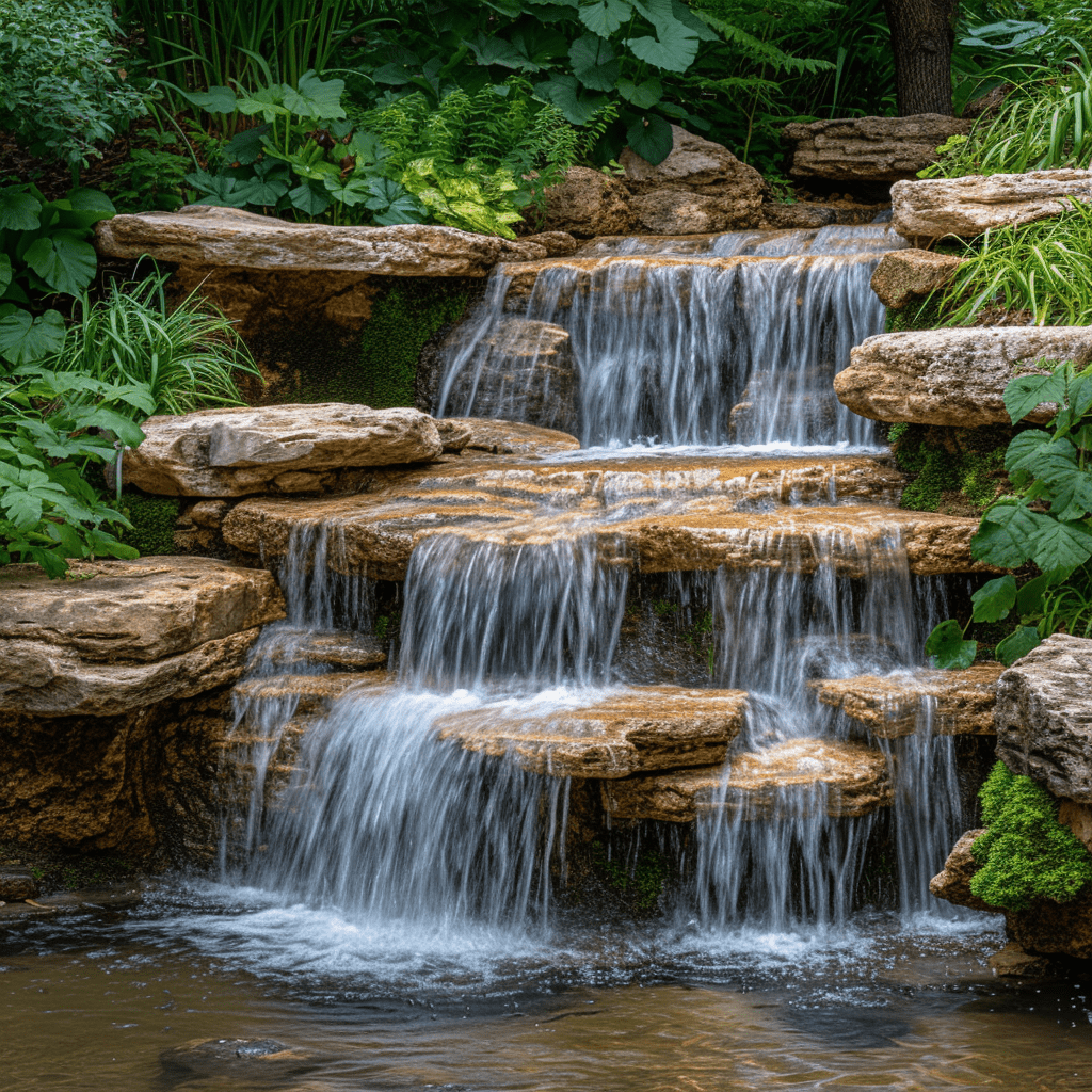 natural stone waterfall for home