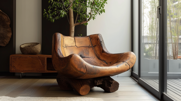 wooden hand made Ergonomic Seating Design chair