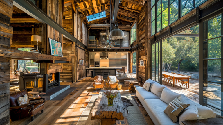 reclaimed wood, add natural materials to home