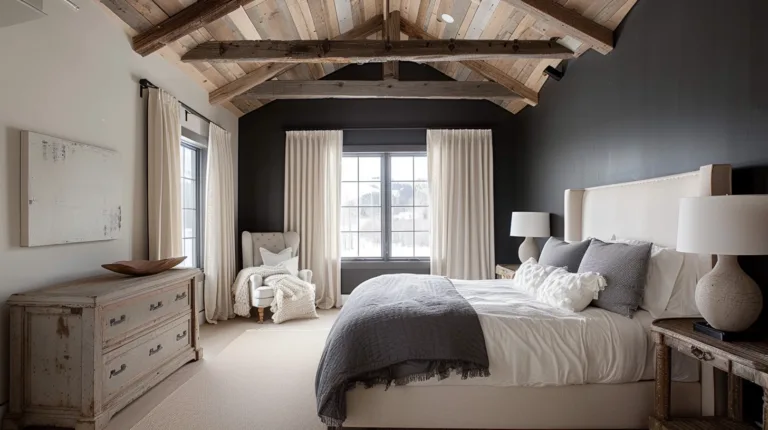 charcoal and ivory Bedroom Colour Palettes