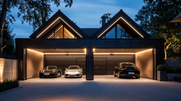 Innovative Design for A Rustic Luxury Home Garage