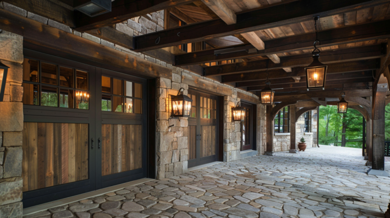 Enhance Your Rustic Luxury Garage with  Lighting Solutions